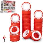 XFasten Teflon Tape 1/2 Inch x 394 Inches 30-Pack 19,700” Total White Plumbers Tape Teflon Tape Plumbing Tape for Leaks, Water Pipe Tape Teflon Tape for Garden Hose Tape for Leaking Hose PTFE Tape