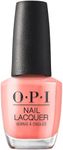 OPI Nail Lacquer Flex on the Beach​ | Opaque Bright Orange Crème Chip Resistant Nail Polish | Summer Make the Rules Collection