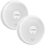 Carbon Monoxide Detector Smoke Detector Combo, HATHEPHS 10 Year Battery Ultra-Thin Photoelectric Smoke Alarm and CO Detector with Large Test/Silence Button, 2-Pack