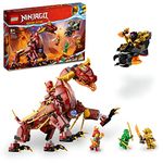 LEGO NINJAGO Heatwave Transforming Lava Dragon 71793 Building Toy Set (479 Pcs),Multicolor