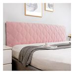 RTSFKFS Headboard Bed Cover Thickened Quilted Headboard Slipcover King Size Double/Single Elastic Bed Headboard Protective Cover Dustproof Headboard Cover Grey (Color : D, Size : 150cm(59 inch))