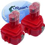 2-Pack Replacement for Makita 12V Battery - Compatible with Makita 6914D, 6213D, 1222, 6227D, 1220, 6217D, 6980FD, 6271DWPE, 6270DWPE, VR251D, 6918D, 6916DWDE, 6916D, 192681-5, 6835D, 6319D, 6317DWDE, 6317DWAE, 6317D, 6316D, 6313D (1300mAh, NICD)