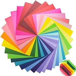 Livholic 100 Pack Heavy Colored Paper Cardstock Front Back Different Color Codes Colorful Cardstock 250GSM for DIY Art, Scrapbook, Paper Crafting,School Supplies (100)