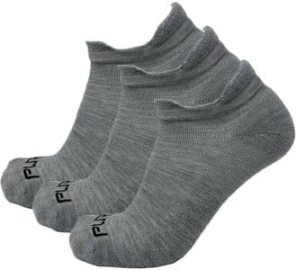 Pure Athlete Alpaca Wool Socks - Made in the USA, No Show Running Sock for Men and Women, Moisture Wicking and Lightweight (3 Pairs - Black, Large)