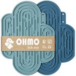 OHMO Lick Mat for Dogs and Cats Large(2 Pack) Cactus Design Easy to Clean Pet Slow Feeder with Suction Cups, for Anxiety Relief and Boredom Reduction