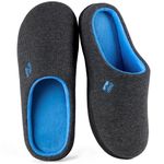 RockDove Women's Original Two-Tone Memory Foam Slipper, Size 5/6 UK Women, Dark Grey and Blue