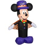 Gemmy 3.5 Ft Mickey Mouse Polka Dot Bat Costume Halloween Airblown Inflatable Disney Halloween Decor