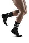 CEP - Men's THE RUN COMPRESSION SOCKS MID CUT | ankle compression socks for running | stabilizing ankle socks | Black | M