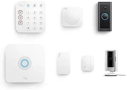 Ring Video Doorbell Wired with All-new Ring Indoor Cam (White) and Ring Alarm 5-Piece (White)