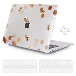 iCasso Compatible with MacBook Air 13 inch Case 2021-2018 Release A2337/A1932/A2179, Hard Shell Case Cover and Keyboard Cover Only for MacBook Air 13'' with Touch ID Retina Display (Clear)