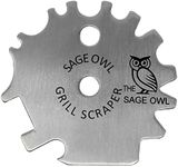 Sage Owl Grill Scraper for Outdoor Grill - Bristle-Free Grill Cleaner Alternative to Grill Brushes - BBQ Scraper for Grill Cleaning - Kitchen Gadgets, Grill Accessories Mens Stocking Stuffers Ideas