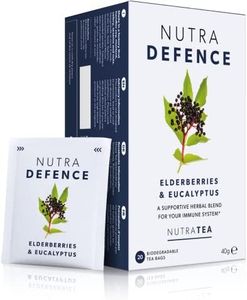 NUTRADEFENCE - Cold and Flu Tea | Cough Tea | Immune Tea - Providing Immune Support - Includes Eucalyptus, Elderberry and Mullein - 20 Enveloped Tea Bags - by Nutra Tea - Herbal Tea