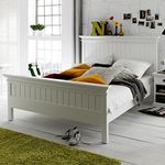 APRODZ Solid Wood Without Storage Queen Size Clemons Bed for Bedroom Stylish | White Finish