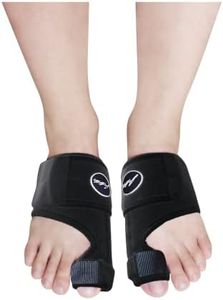 Dr. Arthritis Toe Straightener Foot Brace - Adjustable Foot Wrap and Big Toe Brace to Correct Toes - Bunion Corrector for Men & Women (Black)