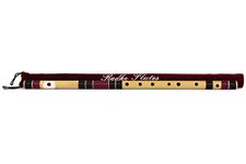 Radhe Flutes | G Natural Base Right Handed Bansuri | With Velvet Cover | Tanpura A=440 | PVC Fiber| Black & Maroon