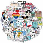 Nurse Stickers Bulk for kids Teens,Women(50 Pcs),Cute Nursing Stickers for Notebook Laptop Water Bottle Phone Scrapbook Cartoon Medical Decals Nurse Angel Day Stickers