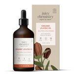 Juicy Chemistry Organic Jojoba Oil, 100 ml | 100% Pure, Cold Pressed & Virgin | Carrier Oil for Skin, Hair & Cuticles | Ceramide Rich for Skin Barrier Protection