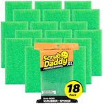 Scrub Daddy Sponge Daddy XL - Bulk Kitchen Sponges & Scrubbers - Extra Large Sponges for Cleaning Different Rooms & Surfaces - Dual-Sided Dish Scrubber with FlexTexture Foam (18 Count)