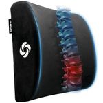 SAMSONITE, Premium Plush Lumbar Support Pillow for Chair - Elevates Lower Back Comfort Zone - 100% Pure Memory Foam - Perfect for Car or Office - Fits Most Seats - Breathable Mesh - Washable Cover