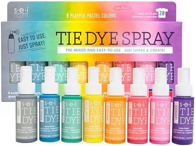 S.E.I. Playful Pastel Tie-Dye Kit, Fabric Spray Dye, 8 Colors