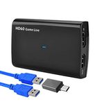 Y&H HDMI Game Capture Card with Mic,HD 1080P 60fps Video Record Capture Support Twitch Hitbox YouTube Live Streaming for PS3 PS4 Xbox One 360 Wii U and Nintendo ezcap266