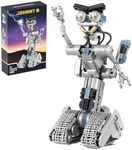 Millionspring Johnny 5 Robot Short Open Circuilt Building Toy Set for Boys Girls, Robot Mecha Figures Model Toys, STEM 6+ Age Educational Halloween (386 Pcs)