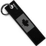 KEYTAILS Keychains, Premium Quality Canada Flag Blackout Key Tag for Auto, Motorcycle, UTV