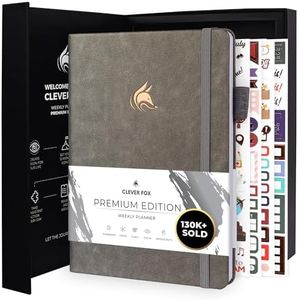 Clever Fox Planner Premium Edition – Undated Luxurious Weekly & Monthly Planner to Increase Productivity and Hit Your Goals – Organizer – Start Anytime, A5, Lasts 1 Year, Grey (Weekly)