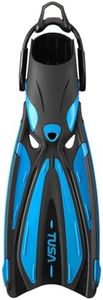 TUSA SF-0114 Solla Scuba Diving Fins with Bungee Strap, Small, Fishtail Blue