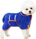 Bienbee Dog Bathrobe, Super Absorbant Dog Robe Adjustable Dog Towels for Drying Dogs Large, Dog Robes for After Bath Quick Drying and Warm Keeping for Dogs