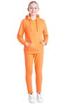 CityComfort Girls Tracksuit Set Neon Hoodie and Jogging Bottoms 2 Piece Loungewear Activewear Kids and Teenagers Tracksuit 5-15 Years (Orange, 9-10 Years)