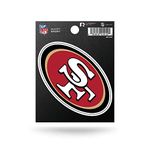 Rico Industries NFL Football San Francisco 49ers Short Sport Decal 3.75' x 4.75' Die Cut Team Logo Short Sport Decal