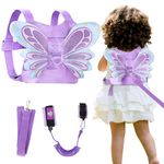 Lehoo Castle Toddler Reins, 4 in 1 Baby Reins Walking Harness Butterfly, Reins for Toddler with Anti Lost Wrist Link, Toddler Harness for Walking 1-3 Years