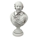 Design Toscano AH22672 William Shakespeare Bust Statue, Desktop, 12 Inch, Polyresin, Antique Stone,