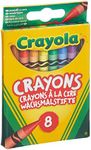 CRAYOLA Wax Colouring Crayons - Assorted Colours (Pack of 8), A Must - Have for All Kids Arts and Crafts Sets, Ideal for Kids Aged 3+