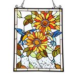 Capulina Stained Glass Panel, Sunflower Tiffany Window Panels, Tiffany Window Panel Hanging, Ideas for Stained Glass Panels Brighter, Stained Glass Window Hanging, Art Panels
