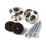 Jim Dunlop Straplok Dual Design Strap Button Set-Nickel-2/Set (2PSLS031N), Regular