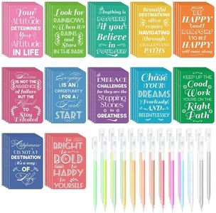 48 Pcs Mini Inspirational Notebooks Bulk with 48 Colorful Pens, 3.5"x5.5"