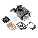 Bowarepro 43CC 52CC Petrol Gas Strimmer Carburetor Carb Repair Kit with Carburetor Diaphragm and Gaskets, Brush Cutter Grass Trimmer Carburetor Parts Fit for MP15 43CC 52CC CG430 CG520 BC430 BC520