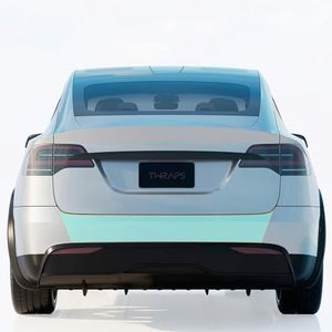 Trunk Rear Bumper 10mil PPF for Tesla Model X 2016- Apr 2023 Clear Paint Protection Film Shield Guard, Self Healing No Fade Premium Cover, with Parking Sensor Cutouts