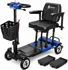 [2026 Upgrade] Aotedor Ultra Lightweight Mobility Scooters for Adults, 36Lbs Foldable Motorized Scooter for Seniors with 2 Lithium Batteries All Terrain Electric Power Scooter Airline Approved