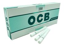 OCB France Auth. Seller RATTAN EXPO OCB EMPTY CIGARETTE FILTER TUBES - 100 PCS - MENTHOL TUBES