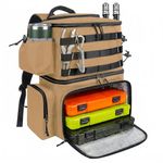 MATEIN Fishing Tackle Backpack with Cooler, Large Fishing Bag with Rod Holders for 4 Trays (Tray Not Included) & Fishing gear