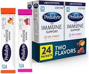 Pedialyte with Immune Support, Electrolytes with Vitamin C and Zinc, Advanced Hydration with PreActiv Prebiotics, Mixed Berry & Fruit Punch, Electrolyte Drink Powder Packets, 6 count (Pack of 4)