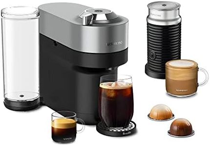 Nespresso Vertuo Pop+ Deluxe Coffee and Espresso Maker by Breville with Milk Frother, Titan