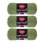 Red Heart Bulk Buy Super Saver Yarn (3-Pack) (Tea Leaf)