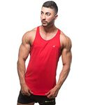 Jed North Men's DRI-FIT Microfiber Bodybuilding Stringer Tank Top Y-Back Racerback Red