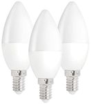 LED Candle Light Bulbs SES Small Screw, 3 Pack, Long Lasting Candle E14 LED Lamps, 5w (40w Equivalent) Warm White, 470 lumens, Energy Saving Bulbs, LED Bulbs, Led Bulb, Light Bulbs, LED Light Bulbs