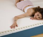 UrbanBed HR Latex Foam Single Size Orthopaedic Mattress Topper | Pincore Holes for Air Flow | Anti Skid Bottom | UltraFresh Treated Waterproof Cover | 5 Years Warranty (72" x 35” x 2”) - White & Teal