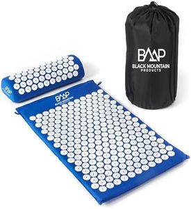 Black Mountain Products Acupressure Mat with Pillow & Carrying Bag - Acupressure Mat for Trigger Point Massage Therapy, Blue